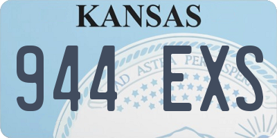 KS license plate 944EXS