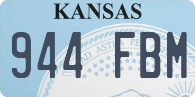 KS license plate 944FBM