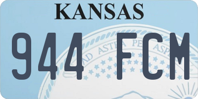 KS license plate 944FCM