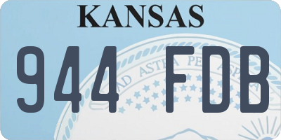 KS license plate 944FDB