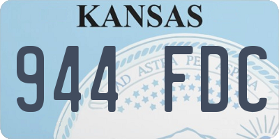 KS license plate 944FDC