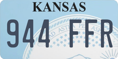 KS license plate 944FFR