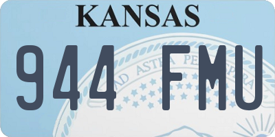 KS license plate 944FMU