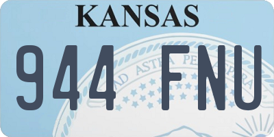 KS license plate 944FNU