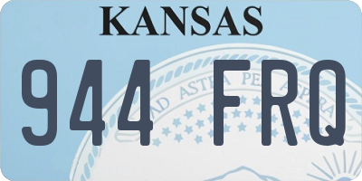 KS license plate 944FRQ