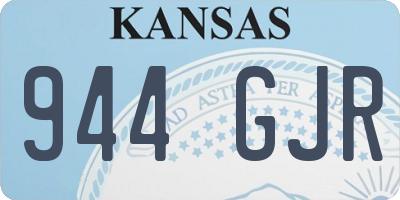KS license plate 944GJR