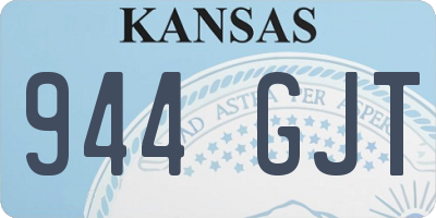 KS license plate 944GJT