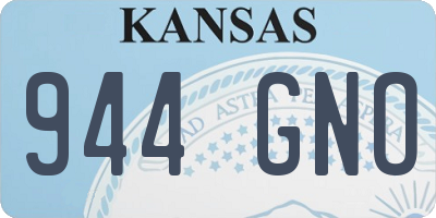 KS license plate 944GNO