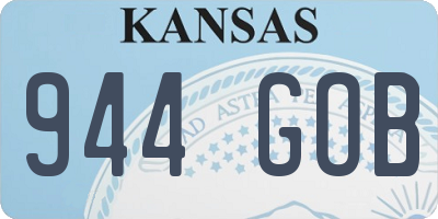 KS license plate 944GOB