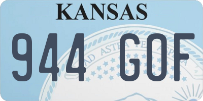 KS license plate 944GOF