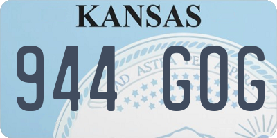 KS license plate 944GOG
