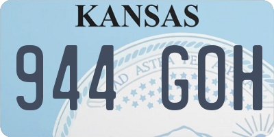 KS license plate 944GOH