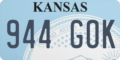 KS license plate 944GOK