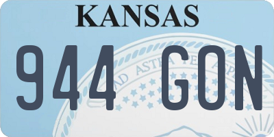 KS license plate 944GON