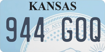 KS license plate 944GOQ