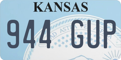KS license plate 944GUP