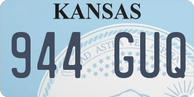 KS license plate 944GUQ