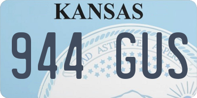 KS license plate 944GUS