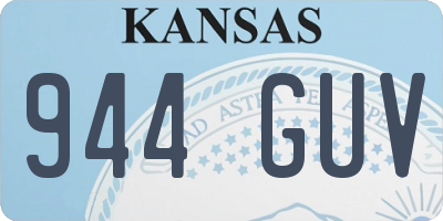 KS license plate 944GUV