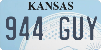 KS license plate 944GUY