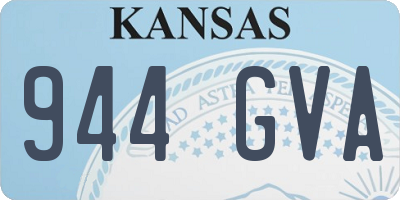 KS license plate 944GVA