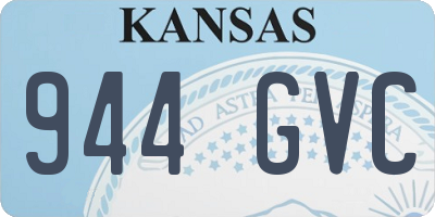 KS license plate 944GVC