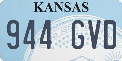 KS license plate 944GVD