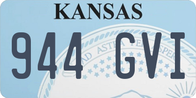KS license plate 944GVI