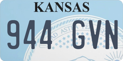 KS license plate 944GVN