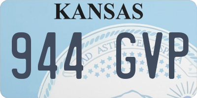 KS license plate 944GVP