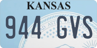 KS license plate 944GVS