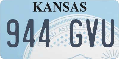 KS license plate 944GVU