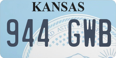 KS license plate 944GWB