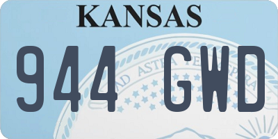 KS license plate 944GWD