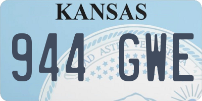 KS license plate 944GWE
