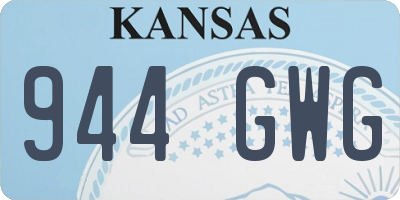 KS license plate 944GWG