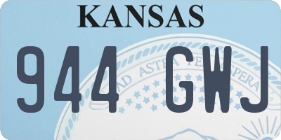 KS license plate 944GWJ