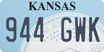 KS license plate 944GWK