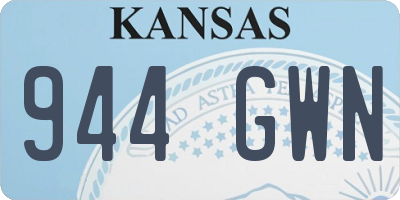 KS license plate 944GWN