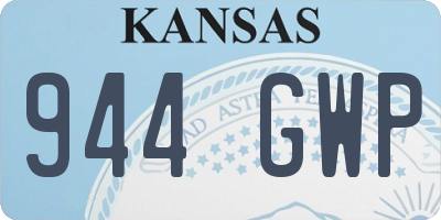 KS license plate 944GWP