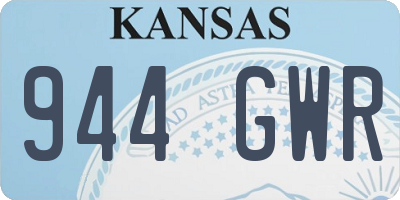 KS license plate 944GWR