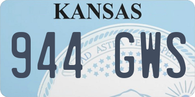 KS license plate 944GWS