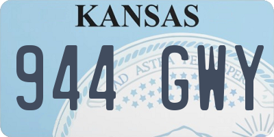 KS license plate 944GWY
