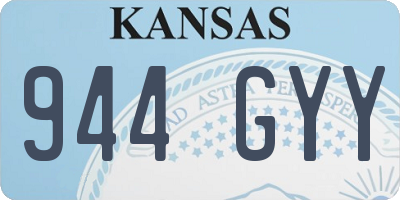 KS license plate 944GYY