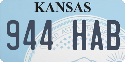 KS license plate 944HAB