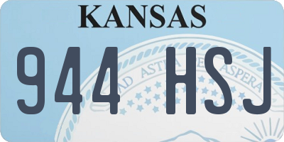 KS license plate 944HSJ