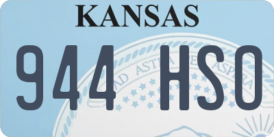 KS license plate 944HSO