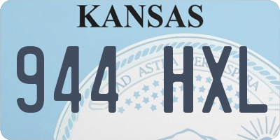 KS license plate 944HXL