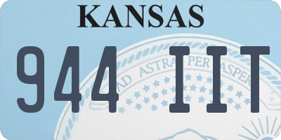 KS license plate 944IIT