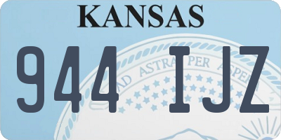KS license plate 944IJZ